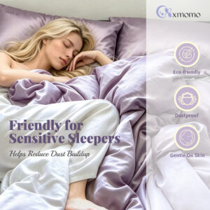 Demonstration of the use of lavender silk pillowcase