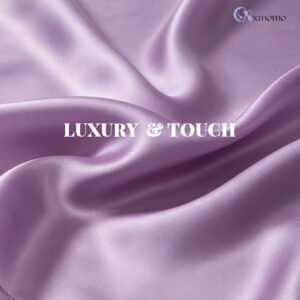 Lavender silk pillowcase fabric details