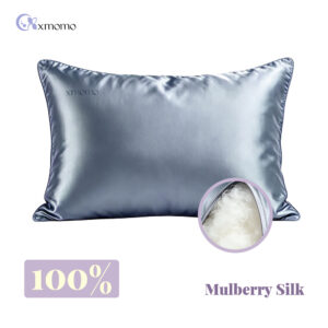 Sky Blue Queen Double-Sided 100% Silk Pillowcase--Envelope