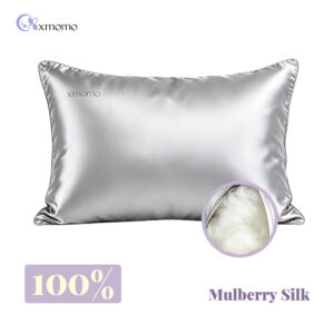 Gray Queen Double-Sided 100% Silk Pillowcase--Envelope