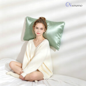 Avocado Green Queen Double-Sided 100% Silk Pillowcase--Envelope