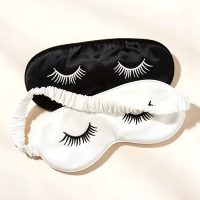 Wink Embroidered Silk Sleep Mask