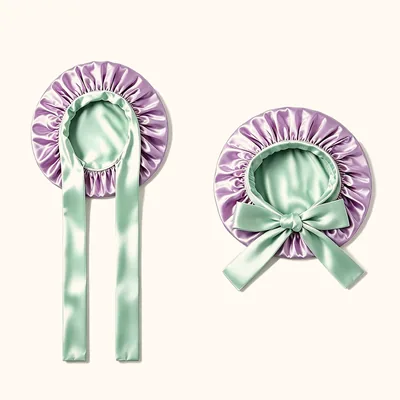 Reversible Silk Bonnet - Lavender Mint